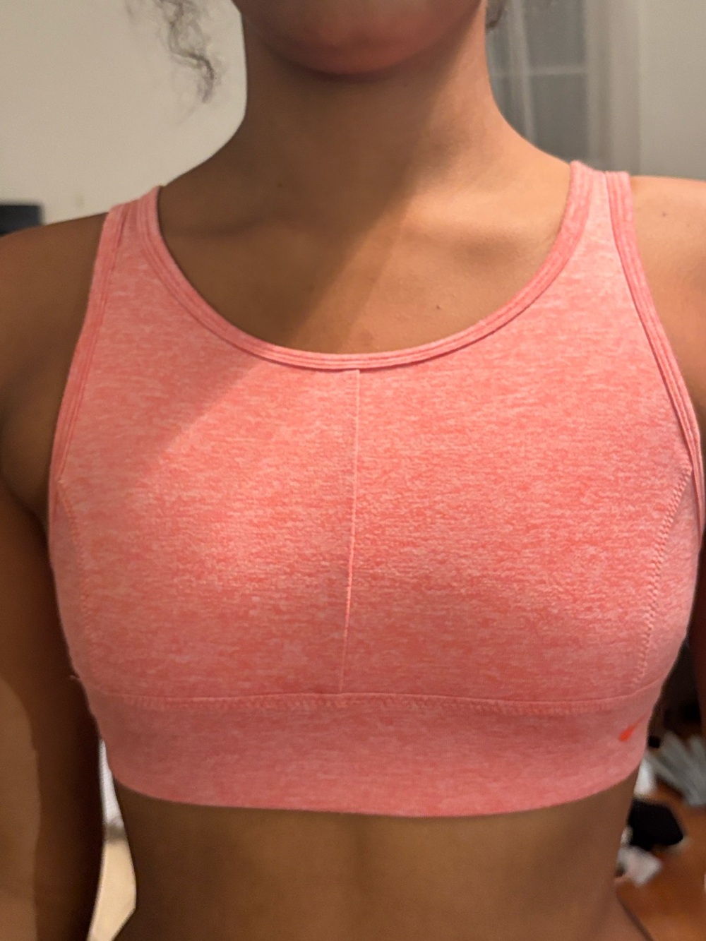 Seamless Heathered Pink Sports Bra - Comfort Support BRAND NEW Nike
